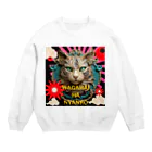 55kentanの吾輩は猫だんべな Crew Neck Sweatshirt