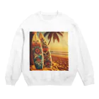 Lovers-chapelのレトロサーフボード Crew Neck Sweatshirt