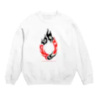 ファンシーTシャツ屋のクールなトライバル炎のタトゥーデザイン Crew Neck Sweatshirt