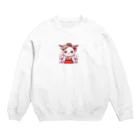 うさぎの足跡🐾の巫女　うさぴ Crew Neck Sweatshirt