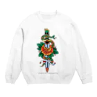 ファンシーTシャツ屋の蛇と薔薇のダガータトゥーデザイン Crew Neck Sweatshirt