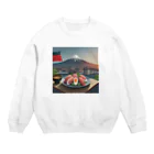 yamasan_の日本の食べ物 Crew Neck Sweatshirt