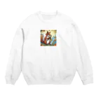 mari0909のリスがサックスを Crew Neck Sweatshirt