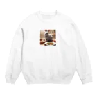 hibiscus_7のほんわかなうさぎ Crew Neck Sweatshirt