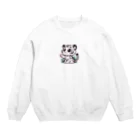 あにまるずのほわいとたいがー Crew Neck Sweatshirt