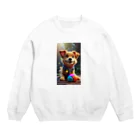 dorakiti0712のハッピー！ Crew Neck Sweatshirt