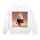 mogmogokawaryのチョコソフトくん Crew Neck Sweatshirt