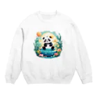 waterpandaの水辺のパンダ Crew Neck Sweatshirt