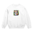 雪売店のマグカップかくれんぼ猫 Crew Neck Sweatshirt