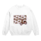 夜彩　-yasai-のsweets cab / chocolatecake Crew Neck Sweatshirt