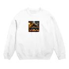 hanabatakeyasuのBear3’s Crew Neck Sweatshirt