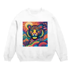 colorful-Nのカラフルなトラ Crew Neck Sweatshirt