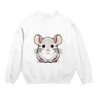 もふっとチンチラ🐭のチンチラ（シナモン） Crew Neck Sweatshirt