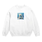 りんりんの可愛いシロクマちゃんショップ　かわいいよ！の白くま Crew Neck Sweatshirt