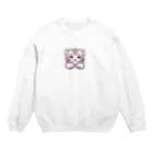 あにまるずのほわいとたいがー Crew Neck Sweatshirt