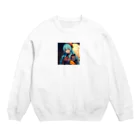 ほっこりアニメマートのゾンビィ～3 Crew Neck Sweatshirt