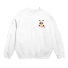 動物大好きkaco@mstのいやしのマカロンパンダ Crew Neck Sweatshirt