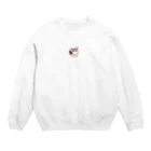 もふっとチンチラ🐭のおねだりチンチラ Crew Neck Sweatshirt