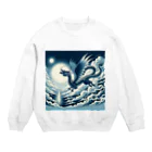 the blue seasonの雲を越えし野望の龍 Crew Neck Sweatshirt