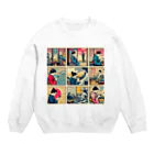 雲華堂のスマホ依存症 Crew Neck Sweatshirt