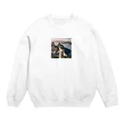 metametamonnのブラジルのリオデジャネイロのコルコバードのキリスト像 Crew Neck Sweatshirt