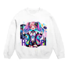 iSysのゲーミング少女ピーシースリー Crew Neck Sweatshirt