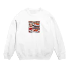 kawaiidoubututatiのいくらおにぎり Crew Neck Sweatshirt