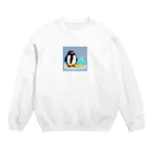 AI画像作って遊ぼうのドット絵のペンギン Crew Neck Sweatshirt