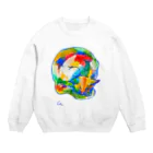 ATELIER SUIのsleeping cat Crew Neck Sweatshirt