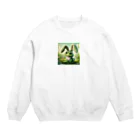 5168のカエルｘウサギ Crew Neck Sweatshirt