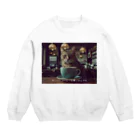 野良猫は星空の夢を見るの【猫】映画にありそうなシーン Crew Neck Sweatshirt