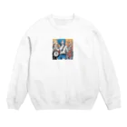 Kyon_IllustItemShopのロックシンガー Crew Neck Sweatshirt