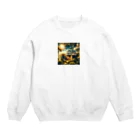 戦国時代マニアの夏の輝きを放つ大阪城 Crew Neck Sweatshirt