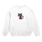 kyomukyomukarenのカラフル猫 Crew Neck Sweatshirt