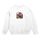 われらちきゅうかぞくのダディーベリーと子供たち Crew Neck Sweatshirt