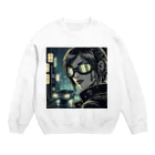 kangekiのサイバーパンクガールNo.33 Crew Neck Sweatshirt