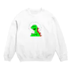 ダンプティーズの喜ぶ恐竜 Crew Neck Sweatshirt