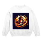 炎のアニメグッズショップの熱血アニメキャラクター オリジナルイラストグッズ Crew Neck Sweatshirt