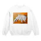 Yoshico-1655の幸せな夢をみる仔猫たち・油絵 Crew Neck Sweatshirt