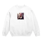 NunPUのスタイリッシュガール Crew Neck Sweatshirt