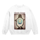 C O B I Tの気候変動に危機感を感じる北極のペンギン Crew Neck Sweatshirt