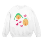 まるまるまーさんのマーティンとエミリー（愛ラブユー） Crew Neck Sweatshirt