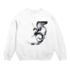 taki・ショップの龍【白黒】 Crew Neck Sweatshirt