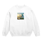 戦国時代マニアの明るい未来を予感させる大阪城 Crew Neck Sweatshirt