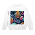 yuking0825の海を彩るコーラル Crew Neck Sweatshirt