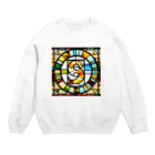 alphabet stained glassのstained glass S Crew Neck Sweatshirt