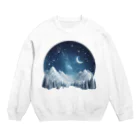 JUPITERの幻想的な冬の夜 Crew Neck Sweatshirt