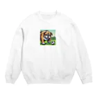 barisukaのフットボーラーブルドッグ Crew Neck Sweatshirt