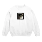 Black_White_Goldの流れ星 Crew Neck Sweatshirt