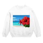 kaiminsapoのハイビスカス　リゾート　🌺　🏝️ Crew Neck Sweatshirt